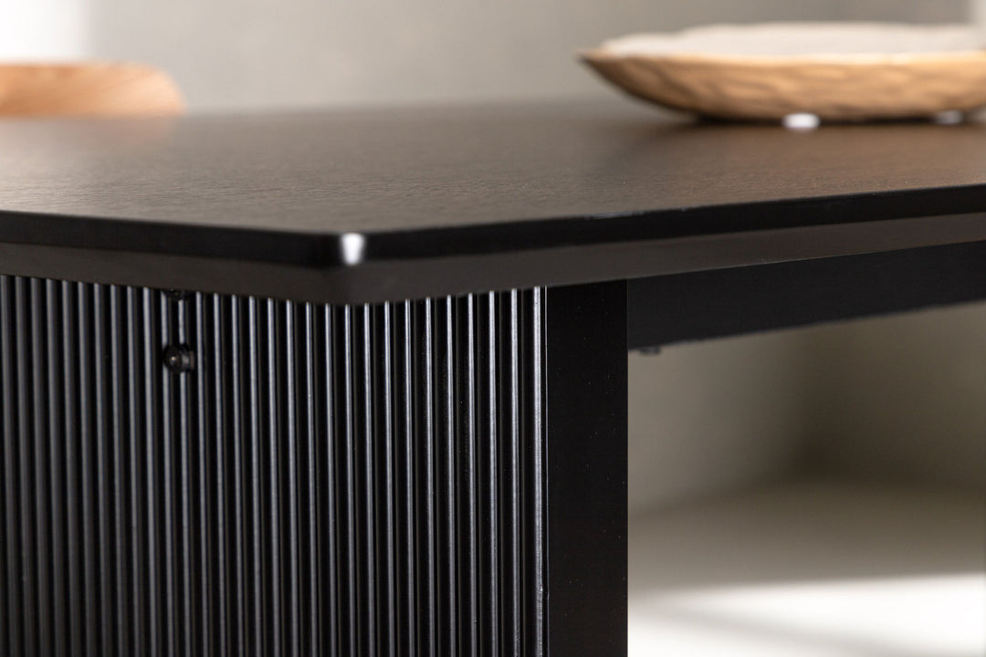 Venture Home Vail Dining Table - Black / Smoked Black MDF