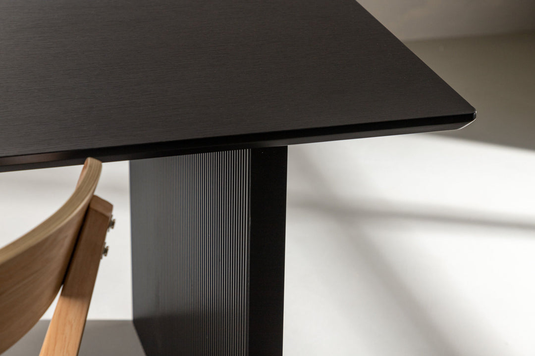 Venture Home Vail Dining Table - Black / Smoked Black MDF