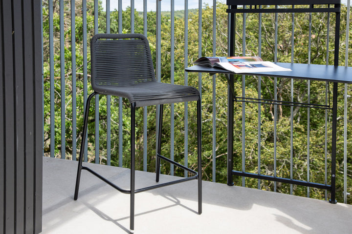 Venture Home Lindos Barchair 2-pack Steel - Black / Dark Grey