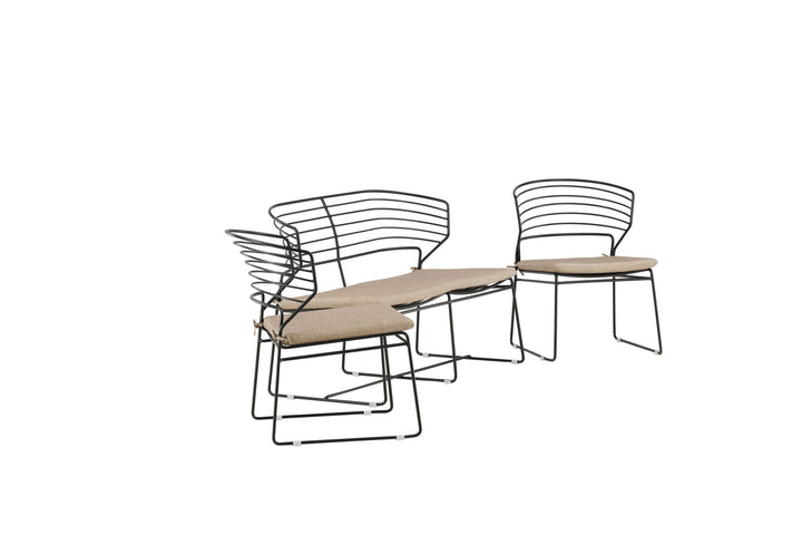 Venture Home Milano Loungeset Aluminium - Black / Sand