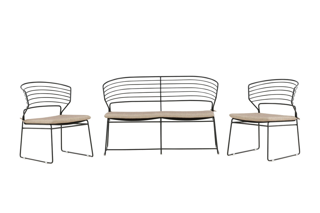 Venture Home Milano Loungeset Aluminium - Black / Sand