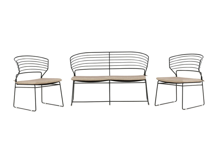 Venture Home Milano Loungeset Aluminium - Black / Sand