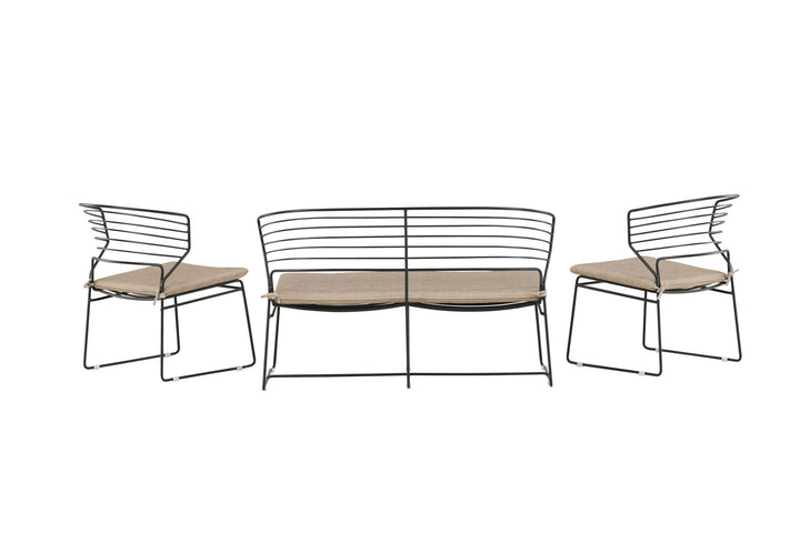 Venture Home Milano Loungeset Aluminium - Black / Sand