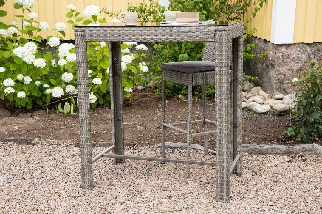 Venture Home Alo Bartable Steel -  Grey Wicker Rectangular 60,5