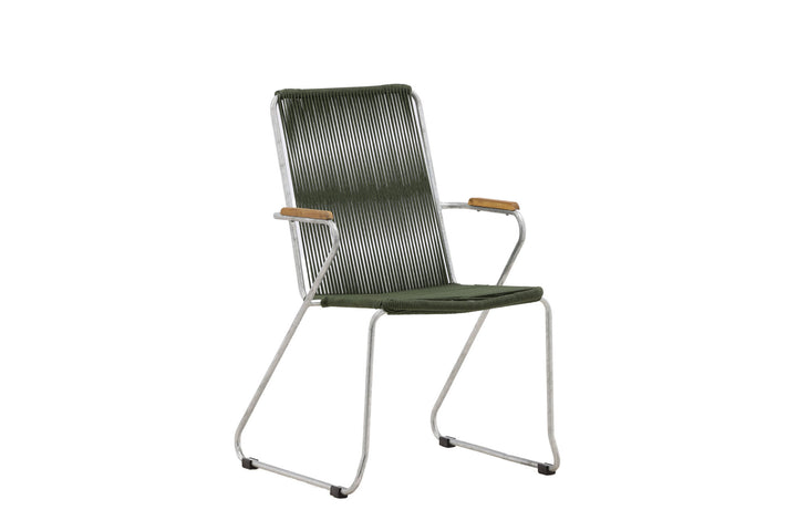 Venture Home Bois Diningchair 2-pack Steel - Silver / Green Rope