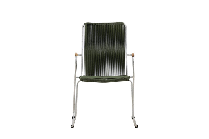 Venture Home Bois Diningchair 2-pack Steel - Silver / Green Rope