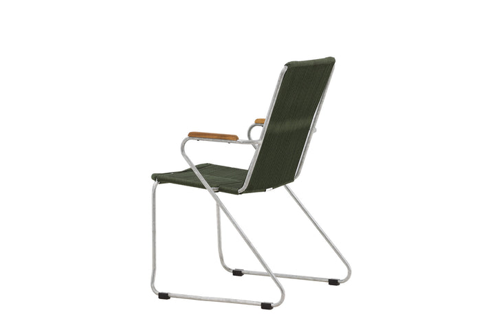 Venture Home Bois Diningchair 2-pack Steel - Silver / Green Rope