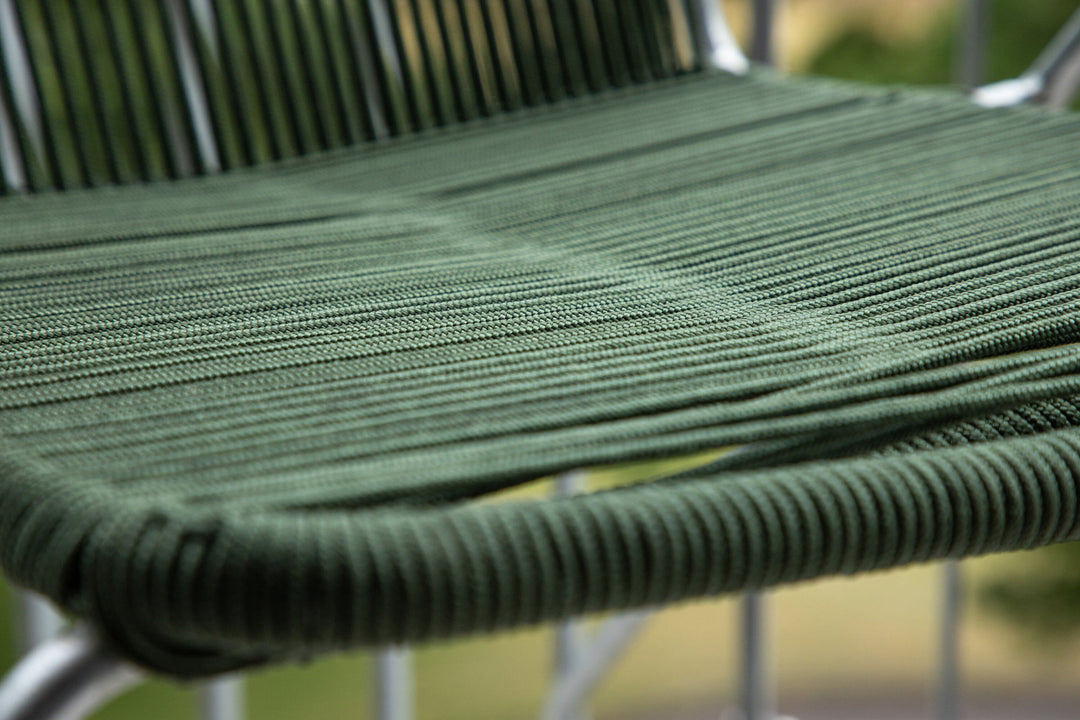 Venture Home Bois Diningchair 2-pack Steel - Silver / Green Rope
