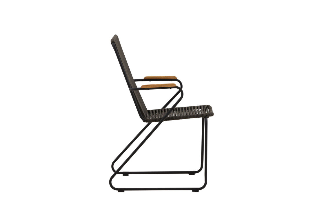 Venture Home Bois Diningchair 2-pack Steel - Black / Dark Grey Rope