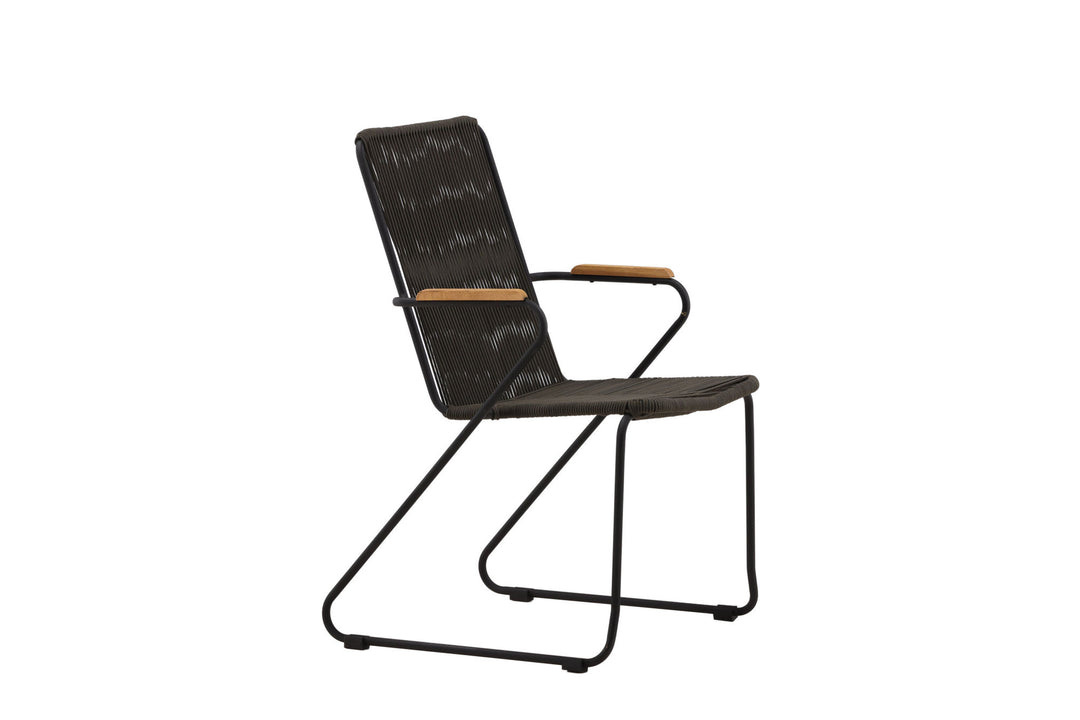 Venture Home Bois Diningchair 2-pack Steel - Black / Dark Grey Rope
