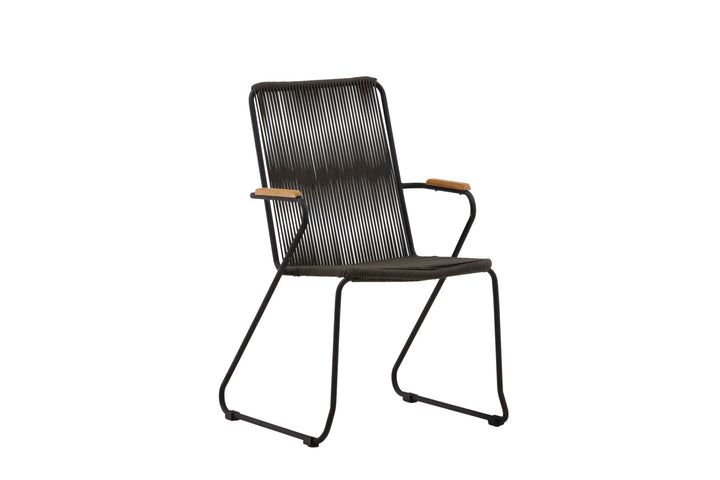Venture Home Bois Diningchair 2-pack Steel - Black / Dark Grey Rope