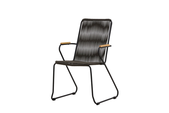 Venture Home Bois Diningchair 2-pack Steel - Black / Dark Grey Rope