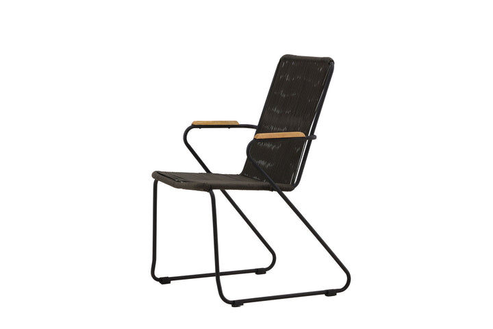 Venture Home Bois Diningchair 2-pack Steel - Black / Dark Grey Rope