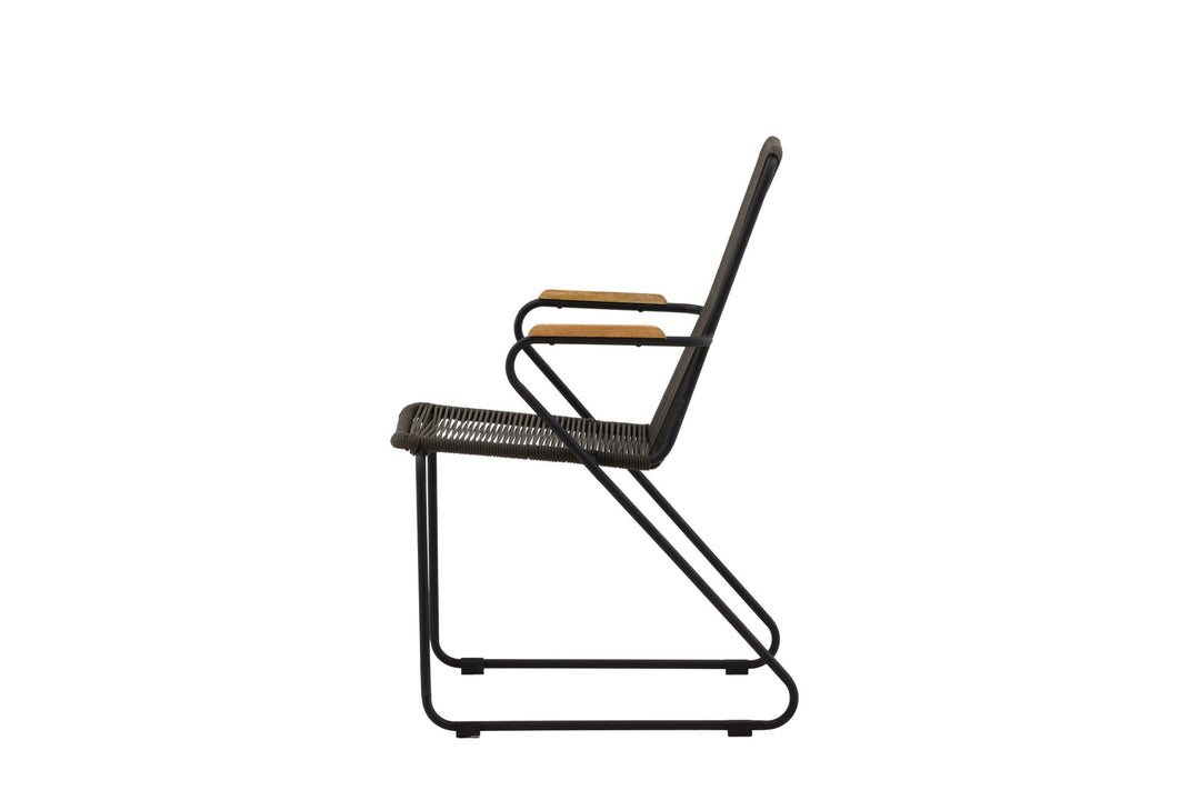 Venture Home Bois Diningchair 2-pack Steel - Black / Dark Grey Rope