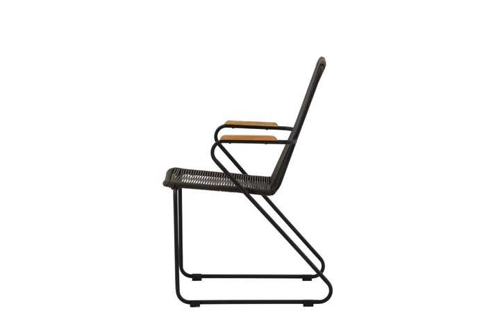 Venture Home Bois Diningchair 2-pack Steel - Black / Dark Grey Rope