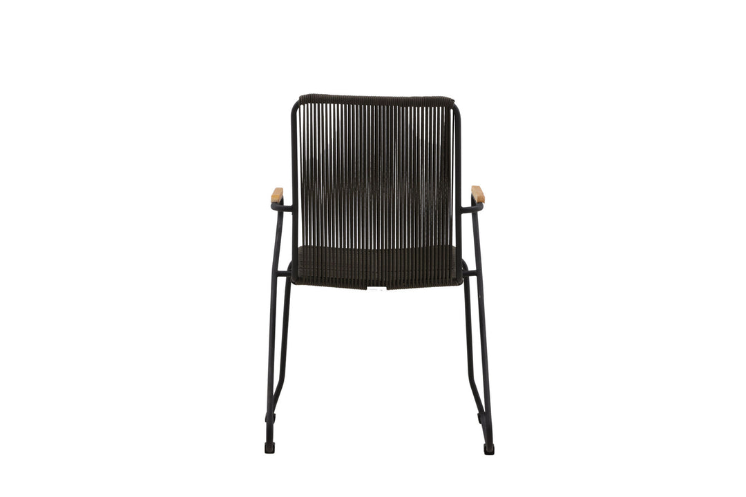Venture Home Bois Diningchair 2-pack Steel - Black / Dark Grey Rope