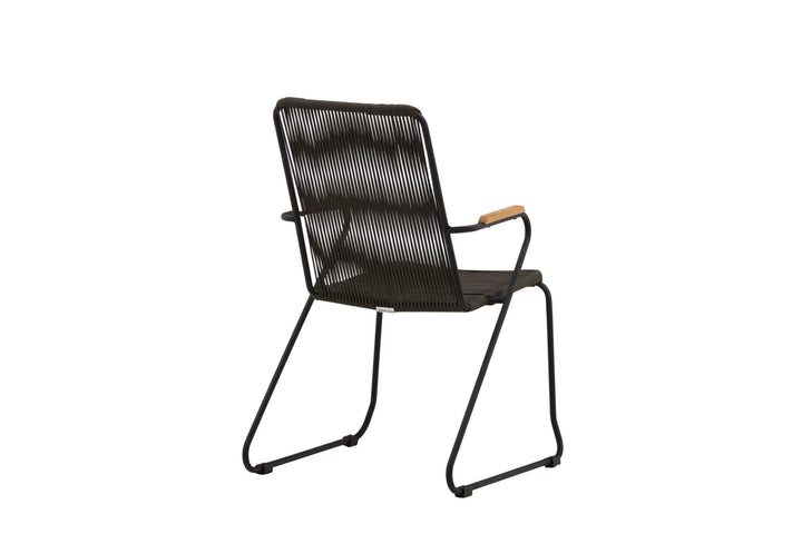 Venture Home Bois Diningchair 2-pack Steel - Black / Dark Grey Rope