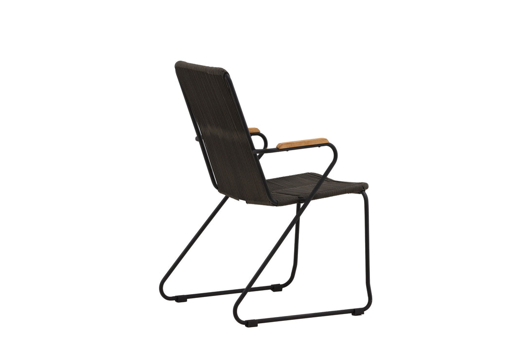 Venture Home Bois Diningchair 2-pack Steel - Black / Dark Grey Rope