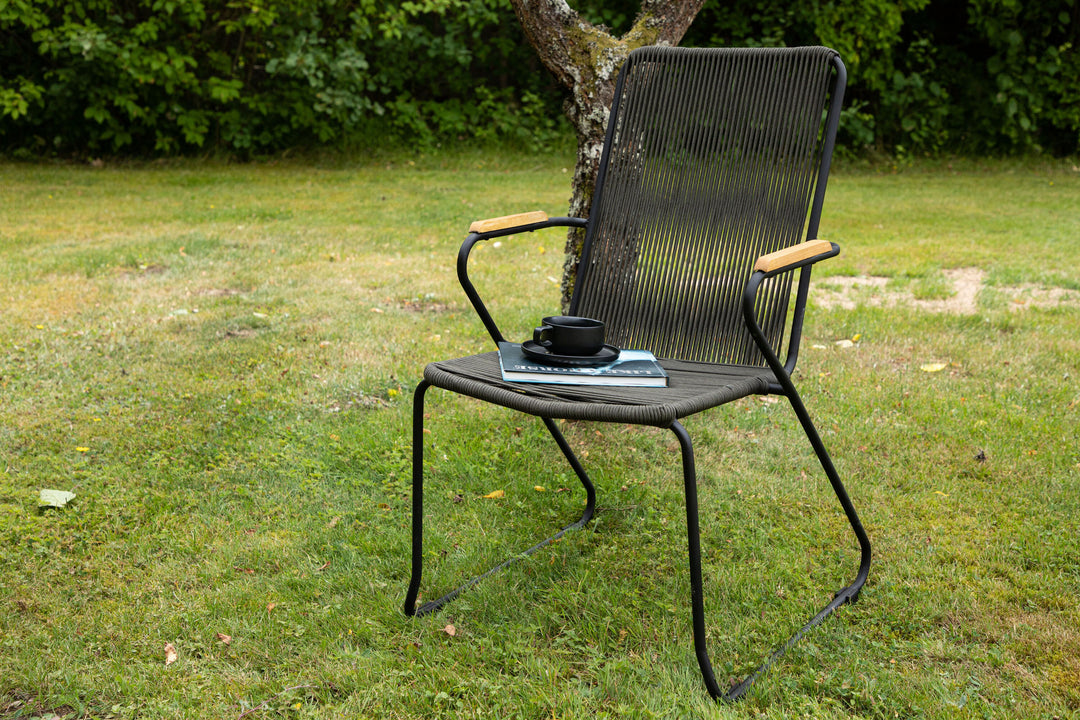 Venture Home Bois Diningchair 2-pack Steel - Black / Dark Grey Rope