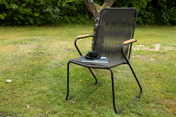 Venture Home Bois Diningchair 2-pack Steel - Black / Dark Grey Rope