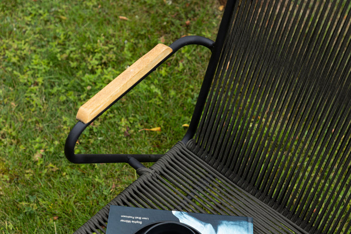 Venture Home Bois Diningchair 2-pack Steel - Black / Dark Grey Rope