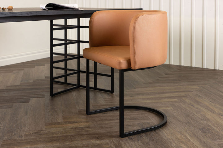 Furniture Fashion Simrishamn Dining Chair - Black / Brown TC-fabric