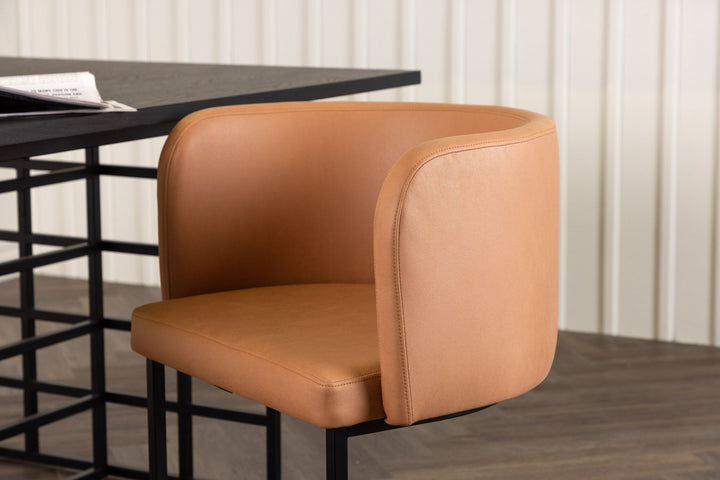 Furniture Fashion Simrishamn Dining Chair - Black / Brown TC-fabric
