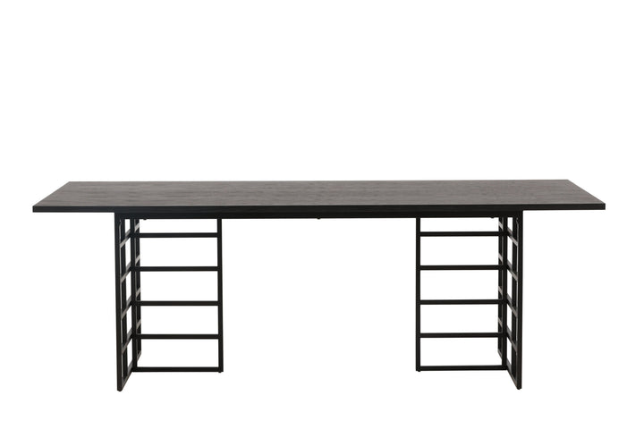 Furniture Fashion Ystad Dining Table - Black / Black Oak Veneer