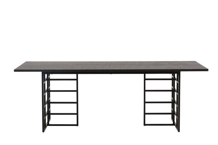 Furniture Fashion Ystad Dining Table - Black / Black Oak Veneer