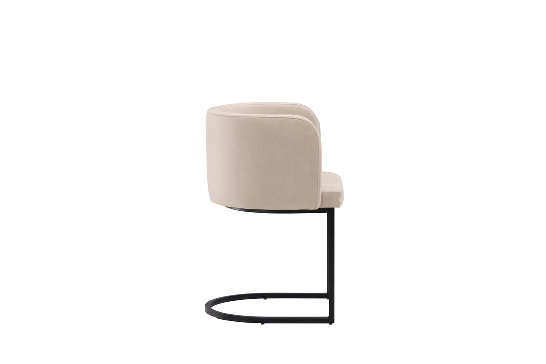 Furniture Fashion Simrishamn Dining Chair - Black / Beige TC-fabric