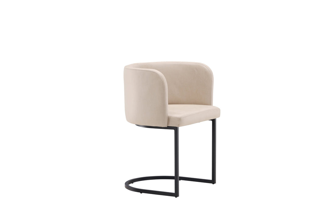 Furniture Fashion Simrishamn Dining Chair - Black / Beige TC-fabric