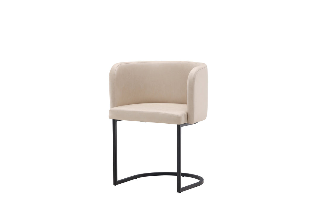 Furniture Fashion Simrishamn Dining Chair - Black / Beige TC-fabric