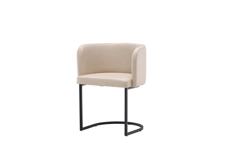 Furniture Fashion Simrishamn Dining Chair - Black / Beige TC-fabric