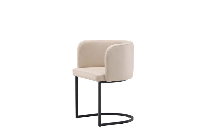 Furniture Fashion Simrishamn Dining Chair - Black / Beige TC-fabric