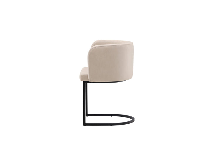 Furniture Fashion Simrishamn Dining Chair - Black / Beige TC-fabric