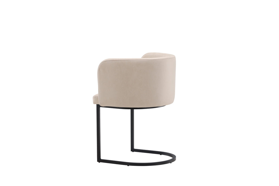 Furniture Fashion Simrishamn Dining Chair - Black / Beige TC-fabric