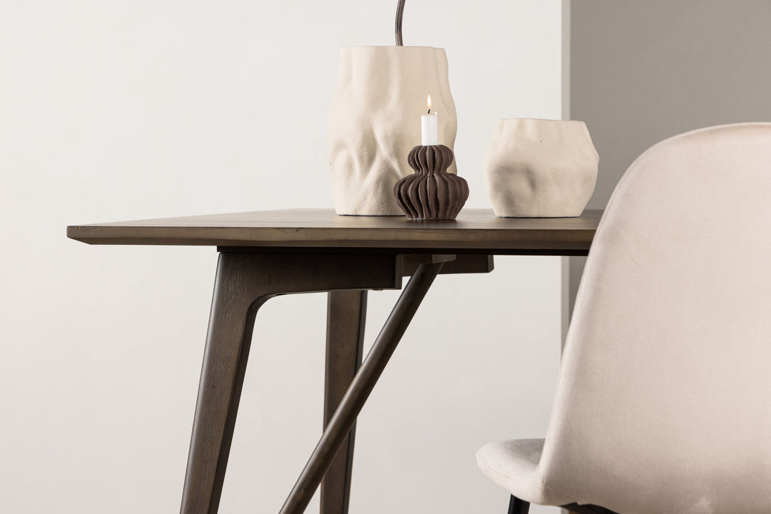 Venture Home Kaseidon Dining Table - Rubberwood / Dark Brown MDF