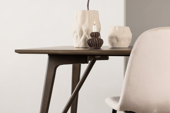 Venture Home Kaseidon Dining Table - Rubberwood / Dark Brown MDF