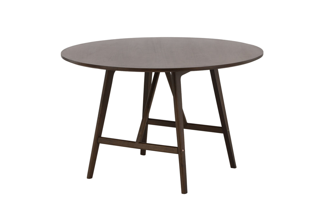 Venture Home Kaseidon Dining Table - Round - Rubberwood / Dark Brown MDF