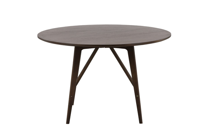 Venture Home Kaseidon Dining Table - Round - Rubberwood / Dark Brown MDF