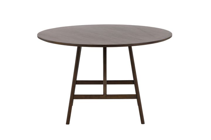 Venture Home Kaseidon Dining Table - Round - Rubberwood / Dark Brown MDF