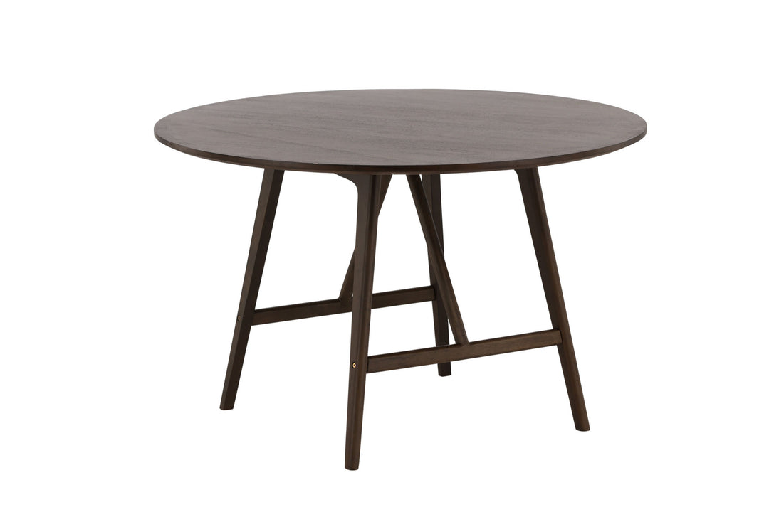 Venture Home Kaseidon Dining Table - Round - Rubberwood / Dark Brown MDF