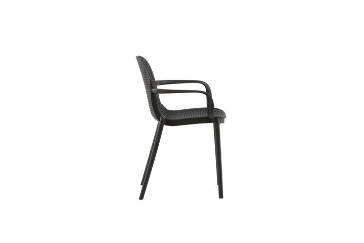Venture Home Baltimore Dining Chair - Black / Black Plastic