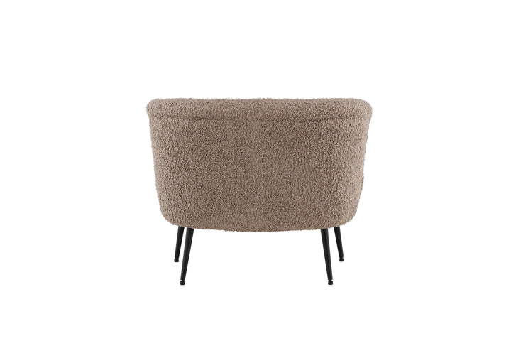 Vind Nordkoster Single Sofa - Matte Black / Dark Beige Teddy