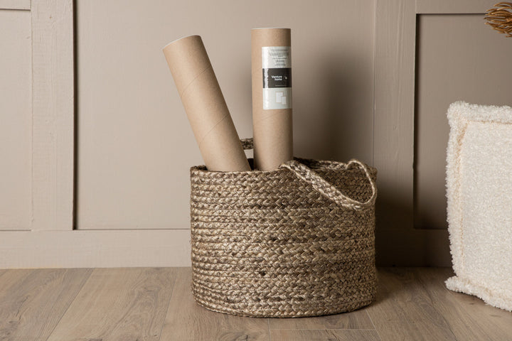 Venture Home Bhopal Jute - 28*ø35- -Round-Black