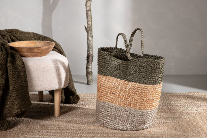 Venture Home Kanpur Jute - 45*ø35- -Round-Natural/Green