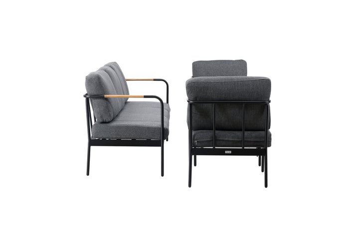 Venture Home Pehnna Sofaset Loungeset Steel - Black / Dark grey