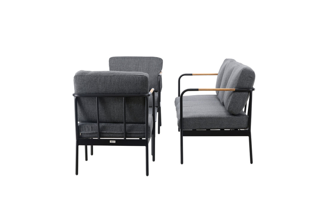 Venture Home Pehnna Sofaset Loungeset Steel - Black / Dark grey