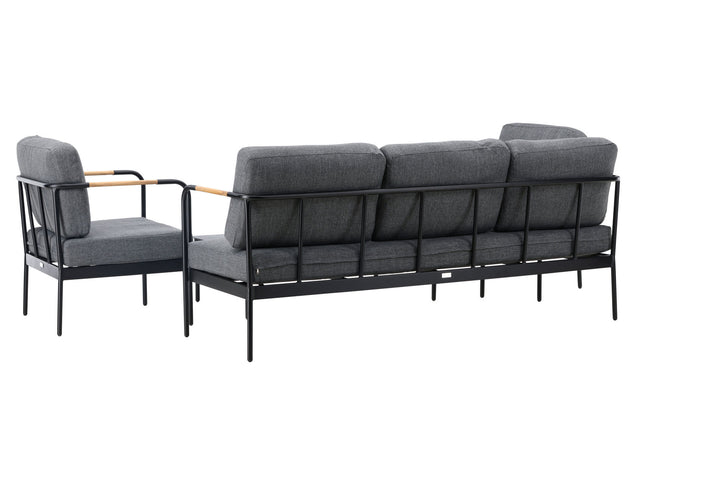 Venture Home Pehnna Sofaset Loungeset Steel - Black / Dark grey