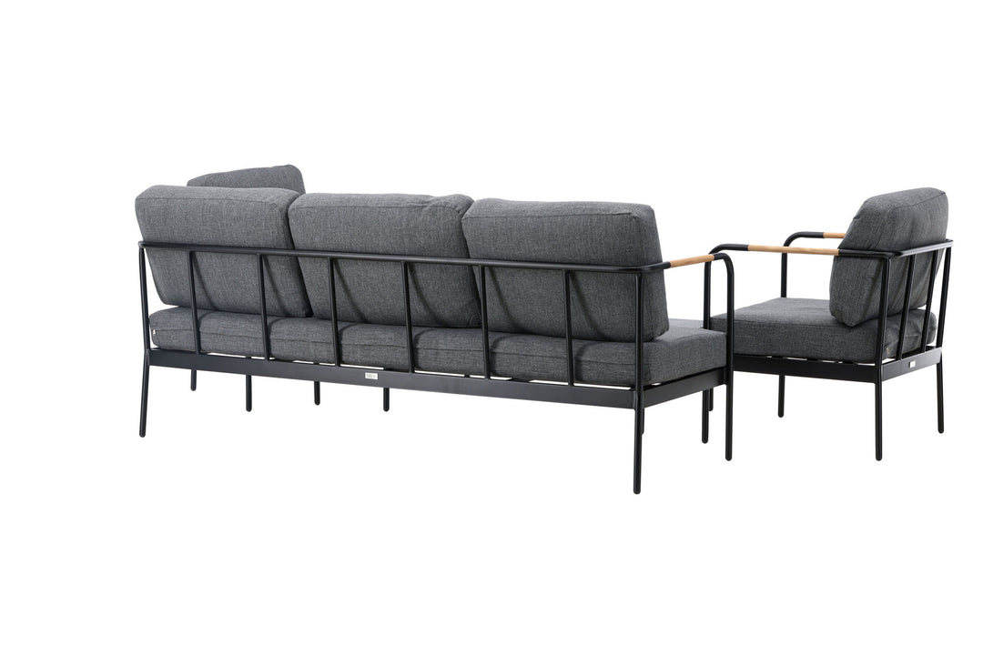 Venture Home Pehnna Sofaset Loungeset Steel - Black / Dark grey